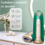 Bloom pro – Épilateur à lumière pulsée à domicile + Gel apaisant Aloe vera 100ml – Image 6