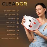 CleadOr Masque De Luminothérapie Pour Le Visage Avec Télécommande – Image 4