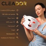 CleadOr Masque De Luminothérapie Pour Le Visage Avec Télécommande – Image 2